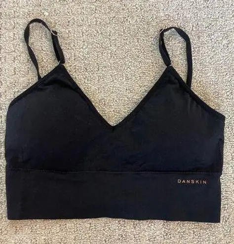 Danskin NWOT -  Black V-Neck Criss Cross Back Padded Bralette Large