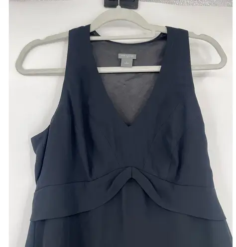 Ann Taylor Tiered Ruffle Chiffon Dress 8 Cocktail Empire Waist Whimsigoth Black