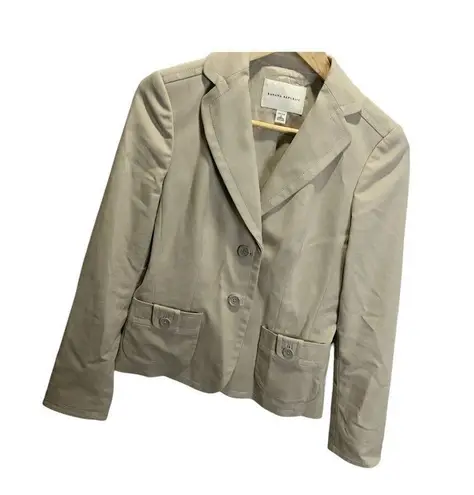 Banana Republic Stretch Womens 2 Khaki Beige Career Blazer 2 Button Pockets