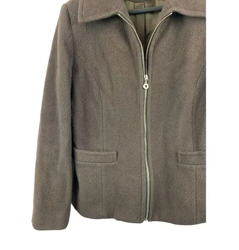 Kristen Blake Womens Brown Wool Blend Jacket Size S