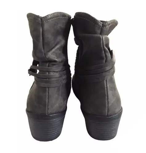 Easy Street Gray Braided Ankle Booties