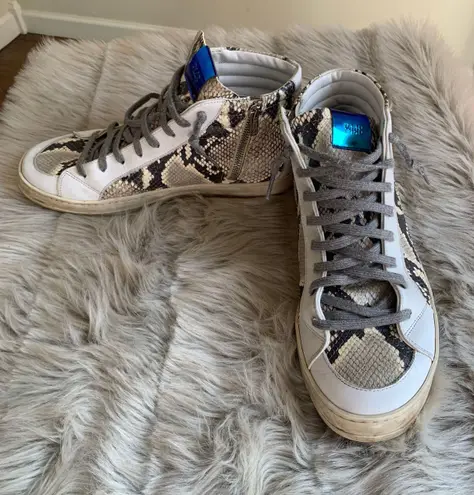 P448 Skate High Top Sneaker Snakeskin Python Print SIZE 41