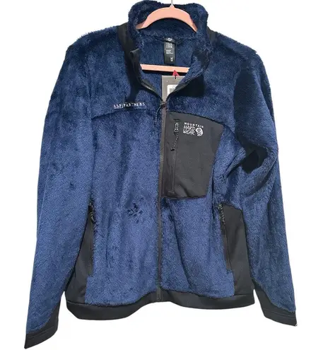 Mountain Hardwear WOMENS POLARTEC HIGH LOFT FLEECE BLUE BLACK JACKET M