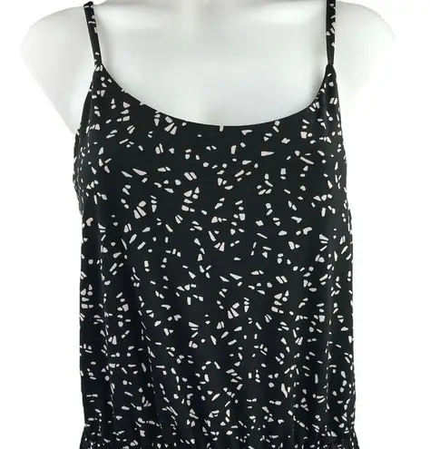 NEW Gilli Black Polka Dot Print Sleeveless Camisole Romper Shorts Jumpsuit Sz L Size L