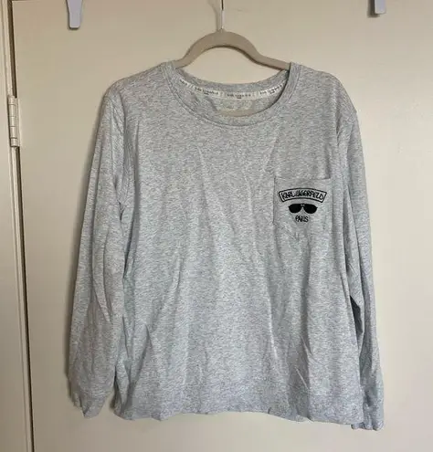 Karl Lagerfeld Gray Pullover Shirt
