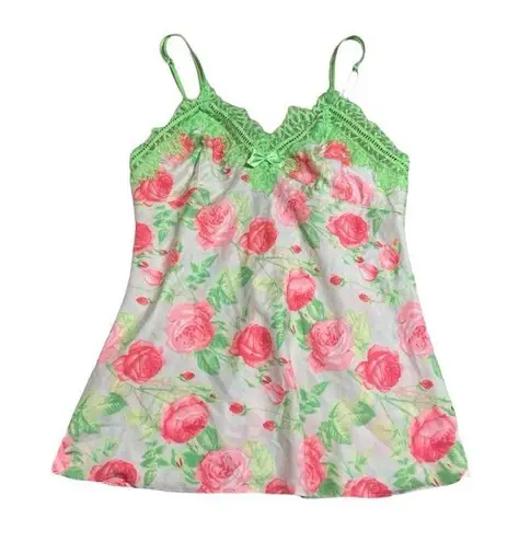 Betsey Johnson Vintage Fairycore Y2k  Rose Milkmaid Cami Top