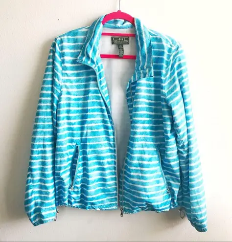 Ralph Lauren Lauren  Windbreaker Blue White Stripes