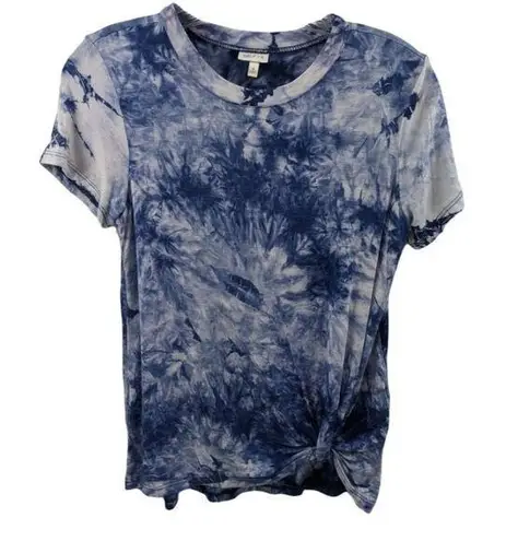 Self E Small Blue and White Rayon Short Sleeve Tye Dye T