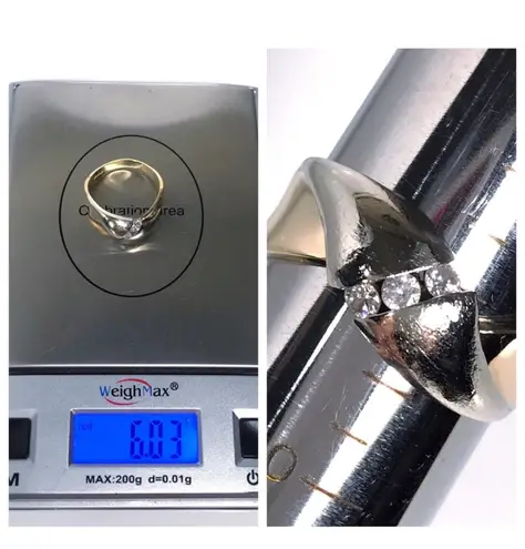 14KT .28 CARAT DIAMOND SOLID YELLOW & CHAMPAGNE GOLD BYPASS RING