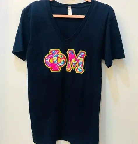 American Apparel Phi Mu Hand-sewn Lilly Sorority Letters tee small - Image 3