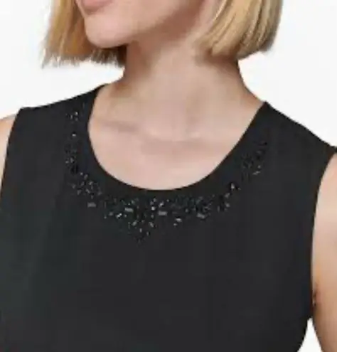 Vintage SILK Embellished Sweater Black Sleeveless Tank Top XLARGE Size 1X