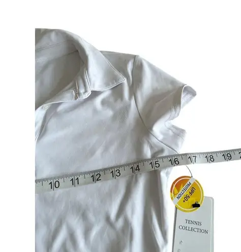 90 Degree By Reflex Work Out Polo Crop Top UPF 50+ Protection