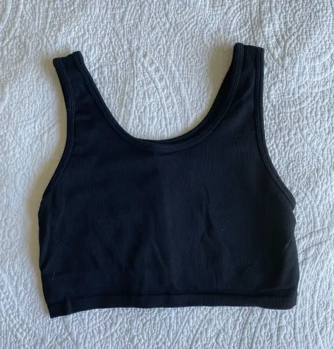 Aerie Blacked Ribbed Sports Bra