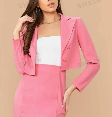 SheIn Two piece pink suit