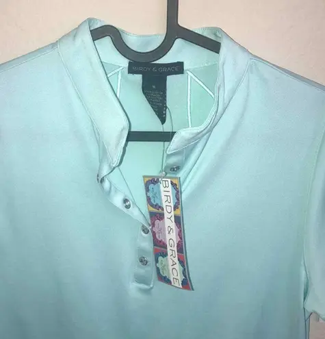 Birdy and Grace pistachio a208 golf shirt Women's Size M Medium New With Tags Green