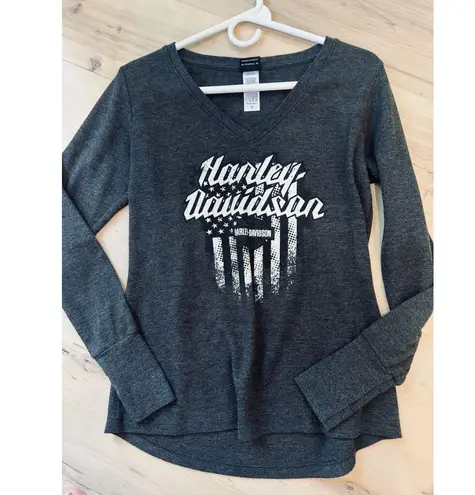 Harley Davidson  Thermal Logo Long Sleeve T shirt Size Med Portland OR