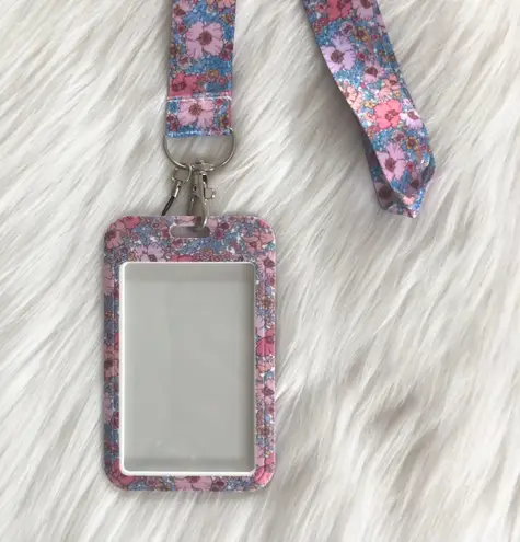 Floral lanyard with Id/ card holder Multi