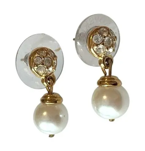 Swavorski Swarovski Crystal Pearl Drop Earrings Wedding Bridal Dainty Prom Everyday Style