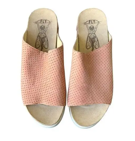 Fly London - NWOB Whin 176 Fly Slide Wedge Sandal in Rose Sz 40