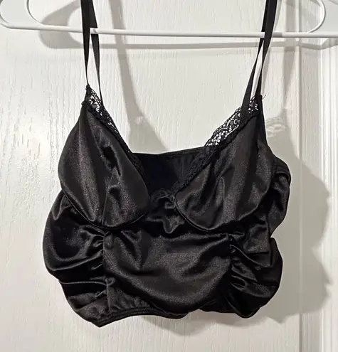 Sexy black bustier top cropped