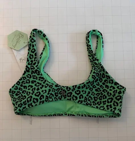 Buffbunny Chasing Waterfalls Bikini Top Green Leopard