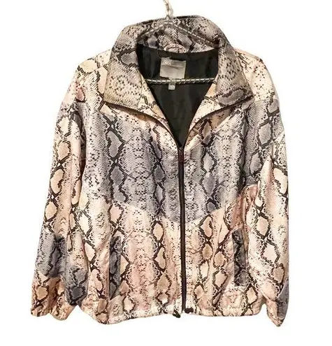 ASOS  Python Snake Print Size 10 Zipper Front Bomber Jacket - Image 1