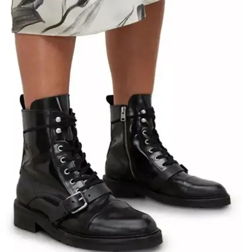 All Saints Women's Leather Donita Lace Up Boots size 36