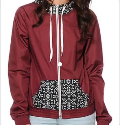 Empyre Large Maroon Windbreaker Jacket