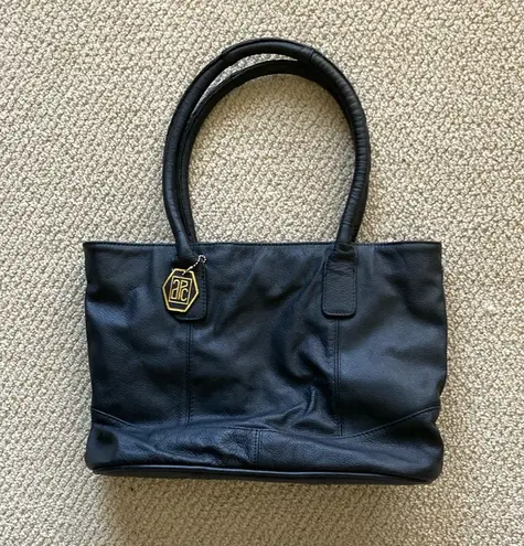 A.P.C. Vintage Black Shoulder Bag Genuine Leather Handbag Pockets Like New