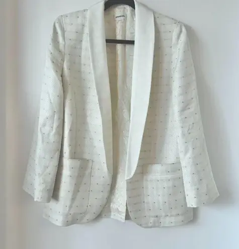Zadig & Voltaire Verdun Jac Star White & Gold Blazer Tuxedo Jacket Size 36