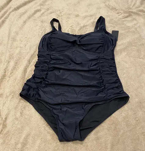 One Piece Aqua Eve Women Plus Size Swimsuits Tummy Control Bathing Suits Retro Scalloped Twist Front Swimwear