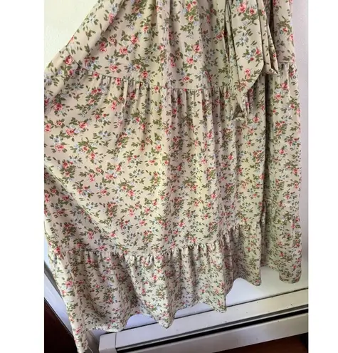 Glamorous Boom Maternity Wrap Tiered Floral Maxi Dress Size 6