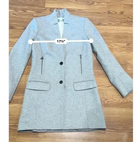 Veronica Beard gray dickey compatible Melange Wool Cashmere Blend coat size 4