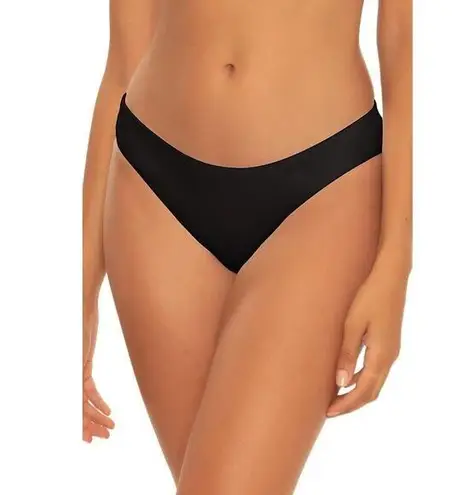 BECCA by Rebecca virtue Becca Adela Black Shirred Hipster Bikini Swimsuit Bottoms Size Large