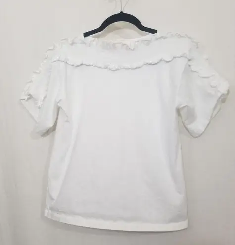 See By Chloe Smocked Ruffle Tee