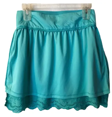 Stooshy Turquoise Mini Skirt