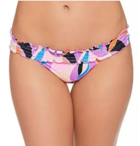 Salt+Cove Kaleidescope Smocked Bikini Swim Bottom Purple Size undefined