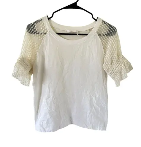 See By Chloe See by Chloé White Sheer Sleeve Top