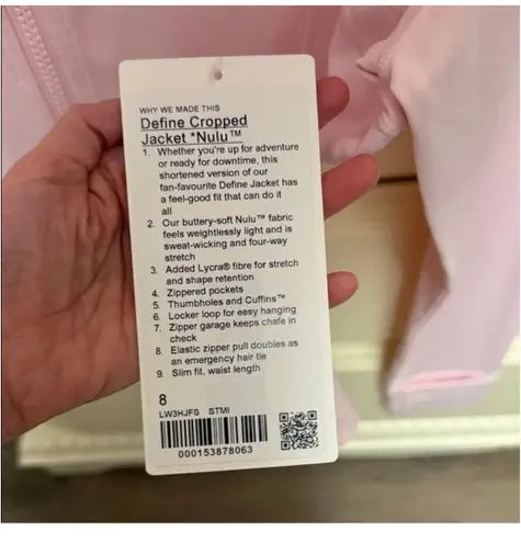 Lululemon NWT  Define Cropped Jacket Strawberry Milkshake  - Image 4