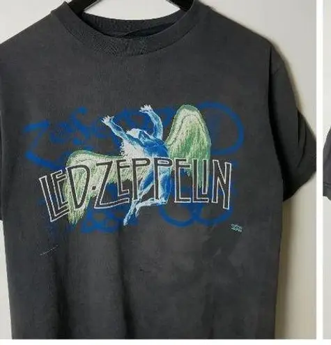 Vintage 90s Led Zeppelin Band Promo Tee T Shirt Distressed 1995 Tour Concert Size M