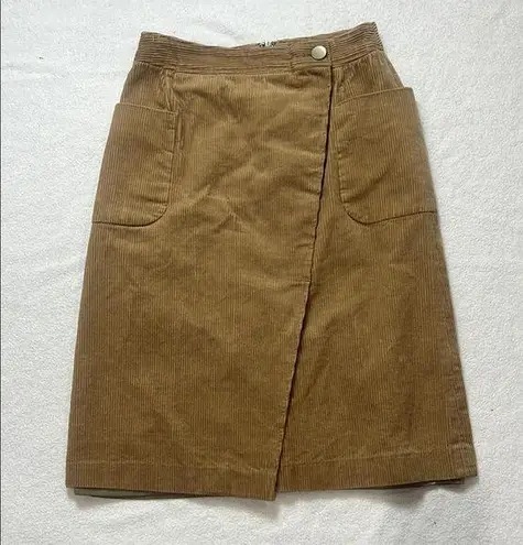 Urban Research Corduroy Midi Skirt | Tan Brown | Size S (JP 38)