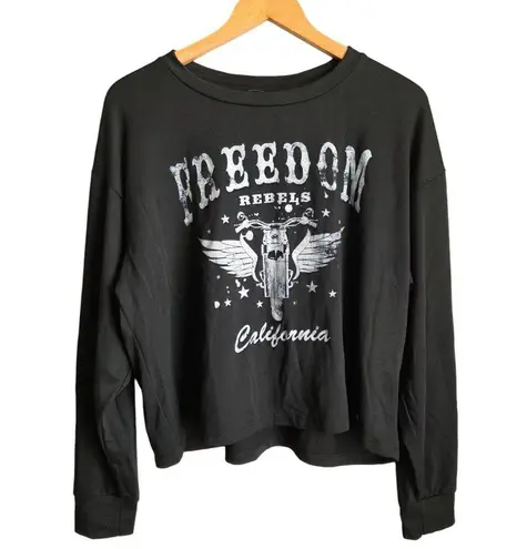 Cicle X Freedom Rebels California Black Graphic Sweatshirt Motorcycle Size L Size L