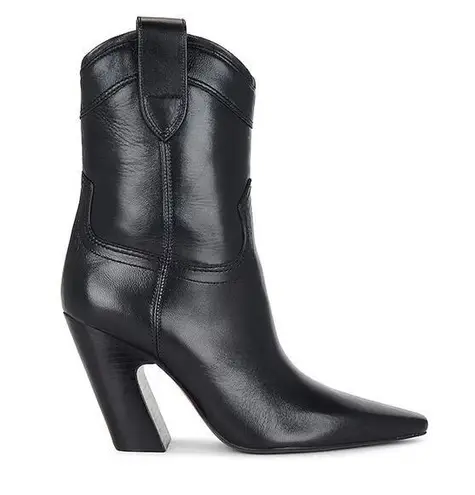 A'mmonde Atelier Adrian Pull On Pointed Toe Western Boots Black Womens Size 38/8