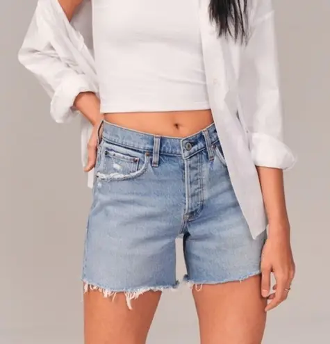 Abercrombie & Fitch  Women's 90s Low
Rise Baggy Shorts - Image 1