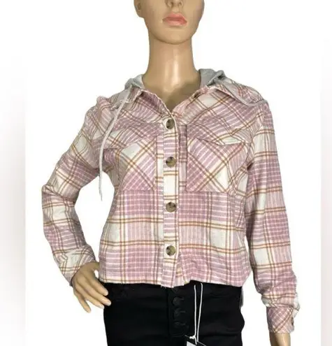 Ultra Flirt Plaid Hoodie Shacket
