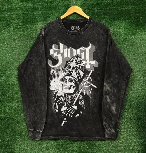 Ghost Papa Emeritus IV Heavy Metal Band Mineral Wash LS Shirt Size Large