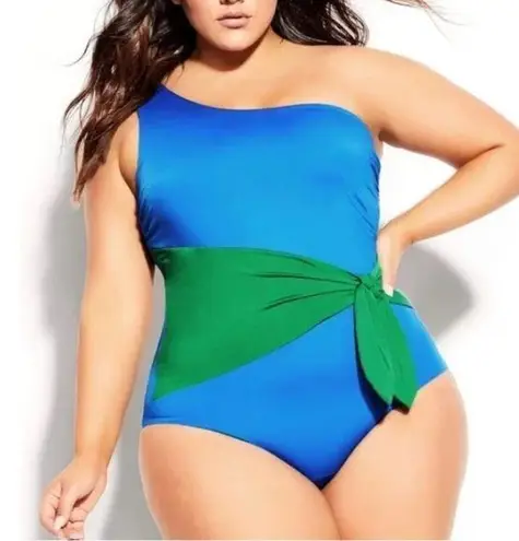 City Chic Asymmetrical Swim Suit - Size 16