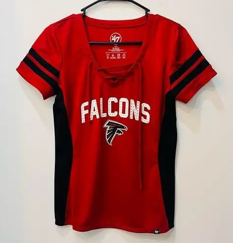 47 Brand women's ‘47 Falcons Football NFL  tie up shirt sz small red black