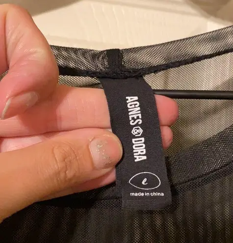 Agnes & Dora sheer short sleeve t-shirt