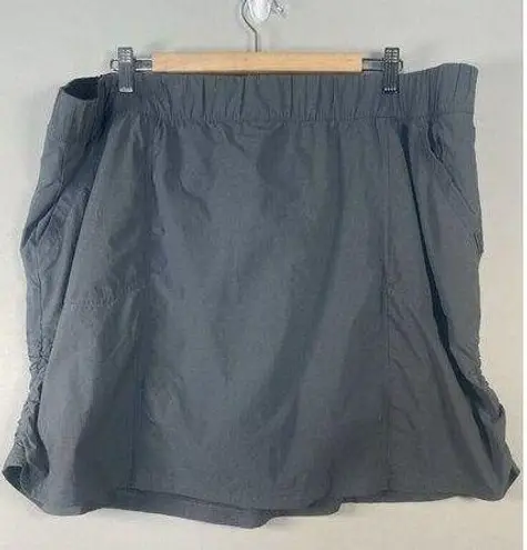 prAna Arch Skort Plus Chalkboard Gray Athletic Size 2X Hiking Outdoor Athleisure